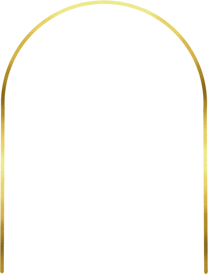 Gold arch outline decoration